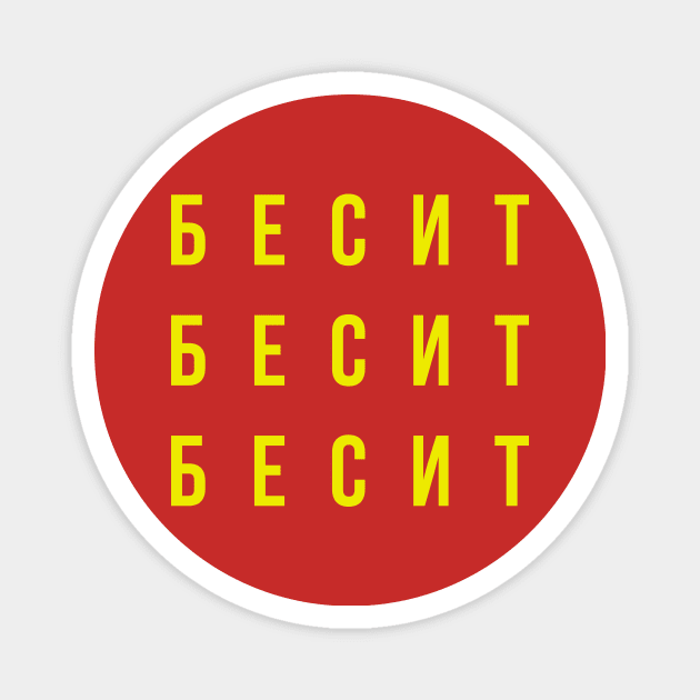 БЕСИТ (RAGE) Magnet by n23tees